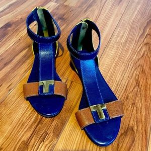 Tory Burch - Colorblock Flat Sandals - Sz. 6